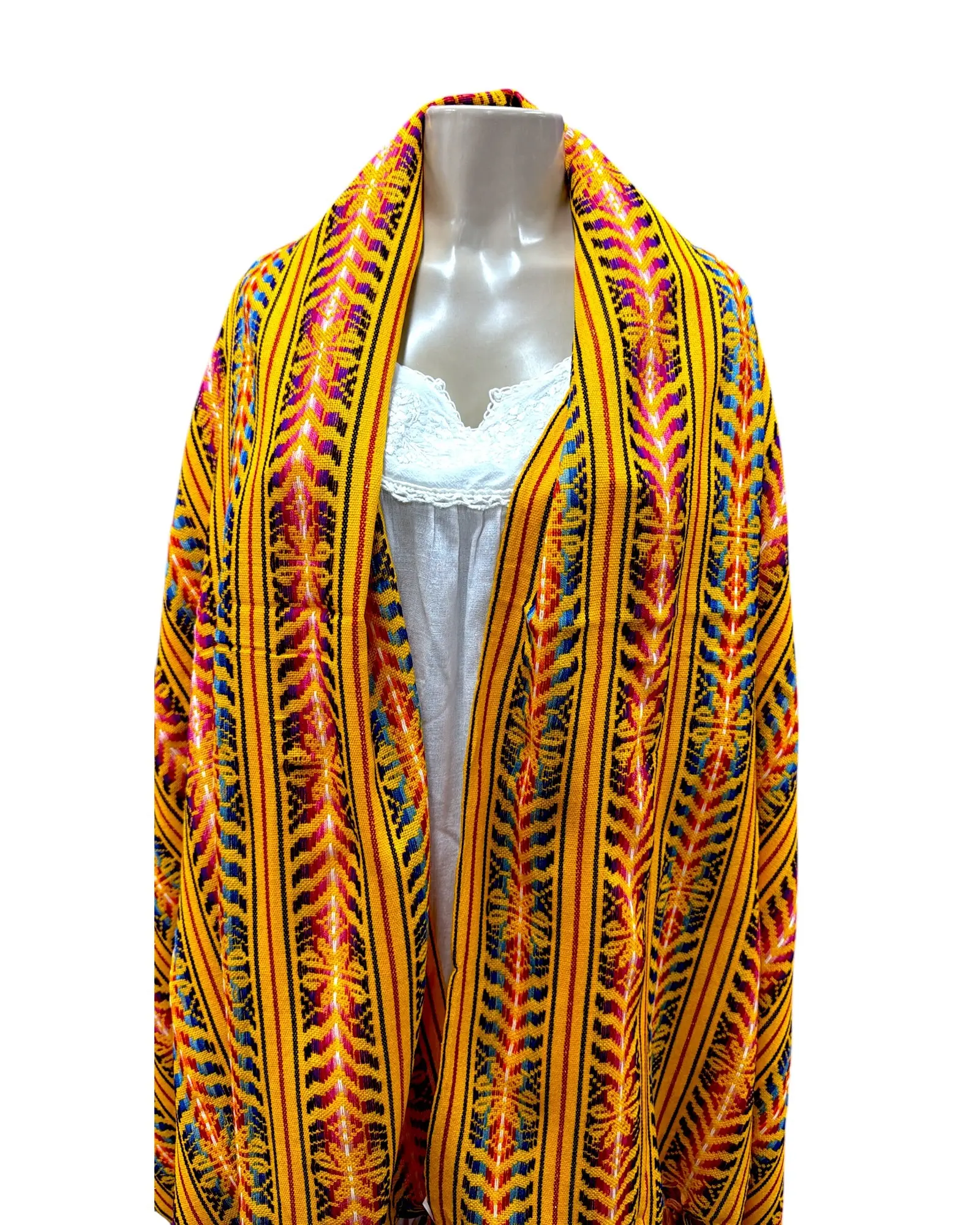 Mexican Cambaya Shawl Yellow