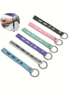 Wwjd Letter Embroidered Keychain, Cool Fashion Car Wrist Key Chain, Bag Backpack Hanging Decoration, Car Key Pendant, Perfect Gift