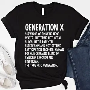 Generation X Tshirt Gen X Raised On Hose Water & Neglect Tshirt Funny Gen X Tshirt Sarcastic Gen X T Shirt Humor Generation Sayings Tshirt