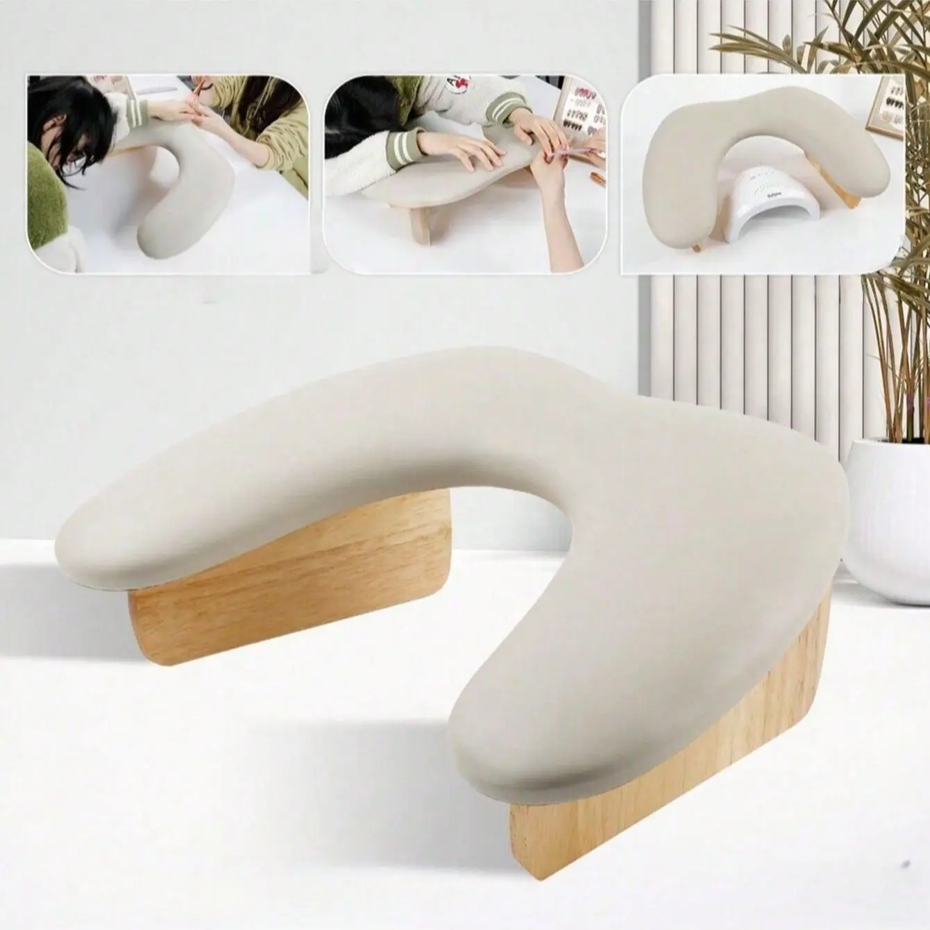 Collapsible Beveled Nail Hand Pillow Butterfly Nail Hand Rest Cushion Double-Hand Manicure Pillow for Comfortable Nail Art Nail Art Accessories Home Spa Equipment
