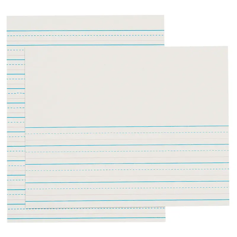 212 MAIN D-Nealian Ruled Skip-A-Line Clean White Newsprint Pads, Elementary School Office Stationery Supplies, 3 Reams (500 Sheets/Ream) for 2-3 Grade Students