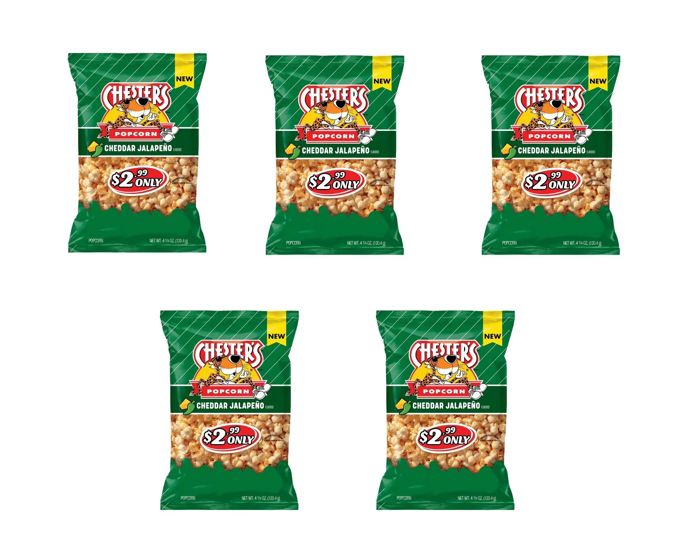 5 Pack - Chester’s Jalapeno Cheddar Popcorn - 4.25oz 5 Pack - Chester’s Jalapeno Cheddar Popcorn - 4.25oz