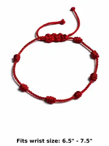 Bracelet 7 Knots for Protection Lucky Amulet for Women Men Handmade 7 Nudos String Bracelet for Protection, Evil Eye, Good Luck, 7 Archangels