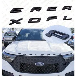 Matte Black 3D Front Hood Explorer Letters Decal Fit for 2011-2026 Explorer Model Emblem Badge