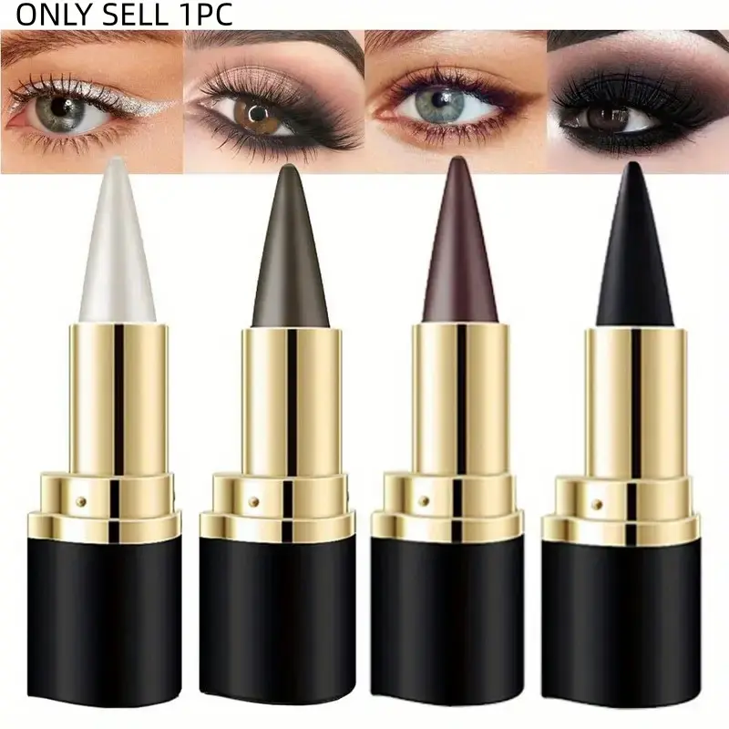 Eyeliner Pencil, Matte Single-Headed Eye Liner, Rich Matte Eye Liner Pen, 4 Colors: Silver Color, Dark, Eye Makeup Supplies, Eye Makeup Products