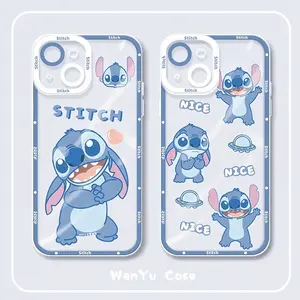 Disney Stitch Transparent Phone Case for Fans Fun & Playful Design with Basic Protection Clear Material Shows Phone Color Perfect for Disney Lovers