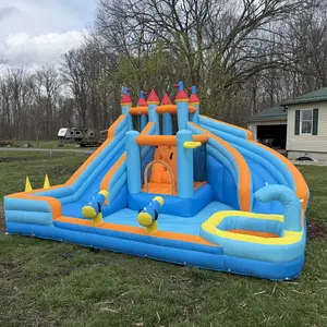 Vanacc Bounce House, Inflatable Bouncer with Air Blower, Jumping Castle with Slide, Outdoor Indoor Bouncy Castle with Oxford Fabric for Kids 3-12