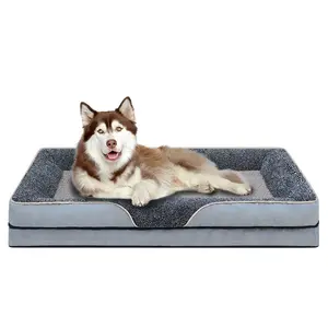 Medium Large Dog Orthopedic Bed, Waterproof Memory Foam Pet Bed, Washable Joint Health Anti-Slip Support, Comfortable Dog Bed