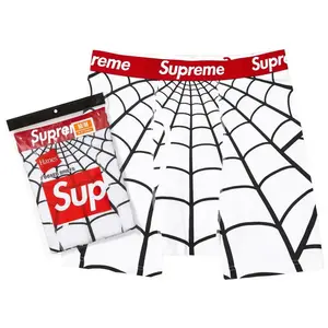 Supreme Hanes Spider-Man Boxer Briefs (2 Pack) White Men's 100% Authentic Comfortable Everyday Wear Gym Casual Soft Cotton All Sales Final