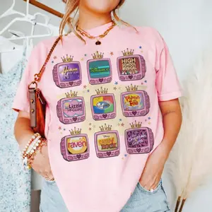 Retro Channel Movie Television T-Shirt, Family Matching Shirt, High School Musical Hannah Montana Shirt