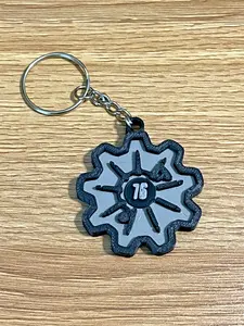 Fallout Vault Keychain – 2 3/4" Vault-Tec Inspired Key Fob with Chain Gamer