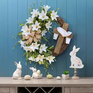 Easter Wreath With Cross Sign