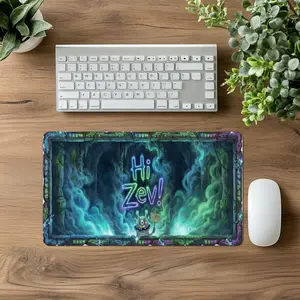 Hi Zev Dungeon Crawler Carl Desk Mat, Princess Donut Gaming Mouse Pad, Funny LitRPG Fantasy Gamer Desk Decor for PC Setup and BookTok Reader Gift