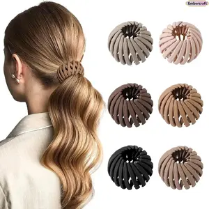 6-Piece Bird Nest Hair Claw Clips for Women & Girls – Lightweight Expanding Ponytail & Bun Holders, Trendy Hair Accessories for Daily Styling, Work, Gym, Party, TikTok Trend, Easy-to-Use