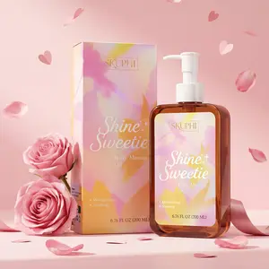 【Perfect Gift】SKUPHI Shine Sweetie Body Massage Oil 6.76 FL OZ – Relaxing Neroli & Rose Fragrance – Contains Jojoba, Olive & Sunflower Oils – Soothing, Fast-absorbing Hydrating Body Oil for Glowing, Stress-free Skin