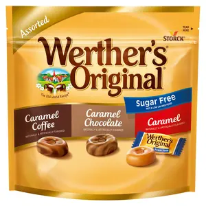 Werthers Original Hard Sugar Free Assorted Flavors, Caramel Coffee, Caramel Chocalate, Caramel Candy 7.7 oz Sweet Snack