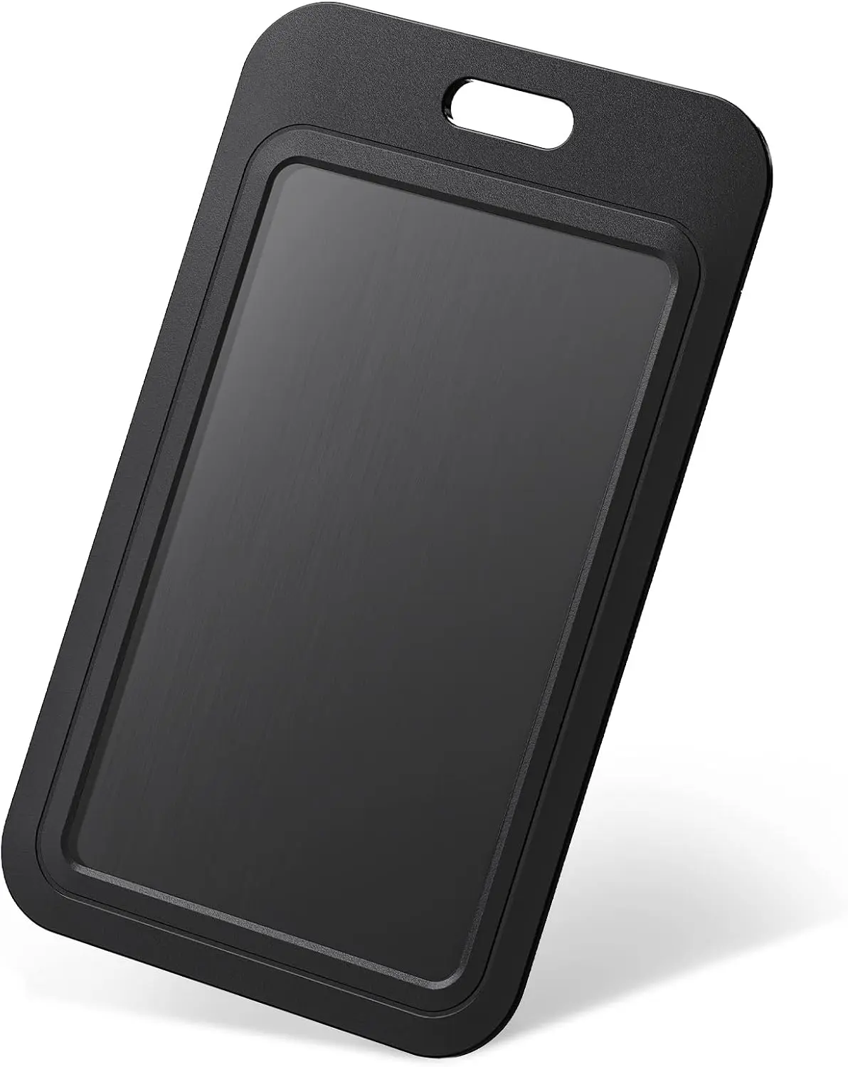 3 Pack Sliding Vertical Badge Holders for Office School IDs | Hard black sliding vertical case with clear window protects ID, credit, proximity key cards and drivers licenses.