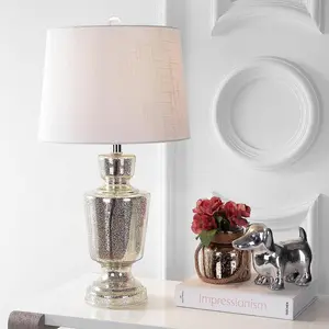 JONATHAN Y Olivia Glass LED Table Lamp , for bedroom, living room, foyer, hallways, dining room, dorms
