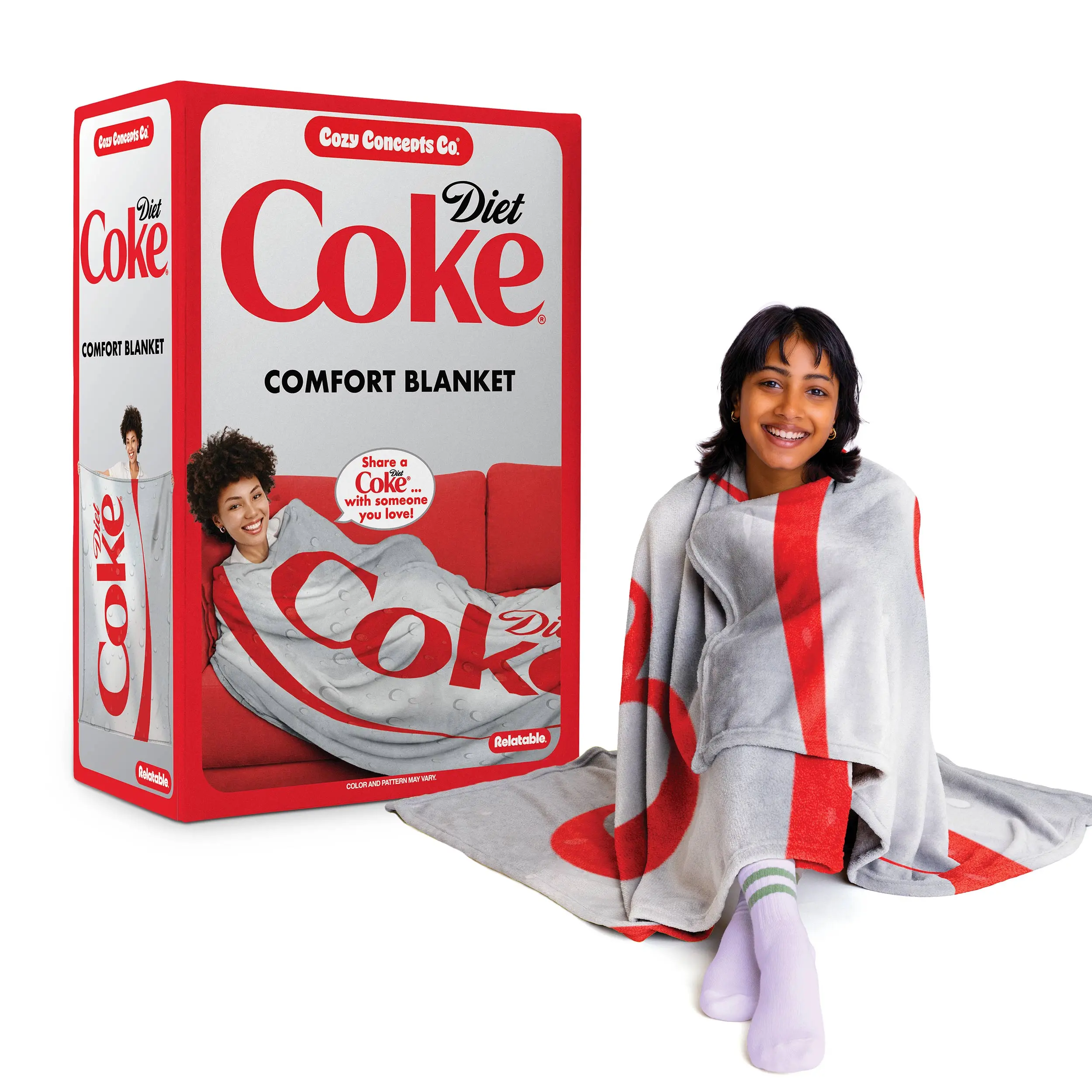 Diet Coke Throw Blanket - Cozy Throw Blanket for Room Decor, Everyday Lounging or Funny Gag Gifts for Teens - Includes 1 60" Diet Coke Fleece Blanket