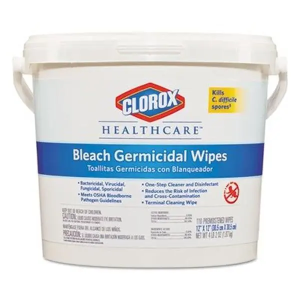 Tilex 30358CT 12 x 12 in. Bleach Germicidal Wipes, Unscented