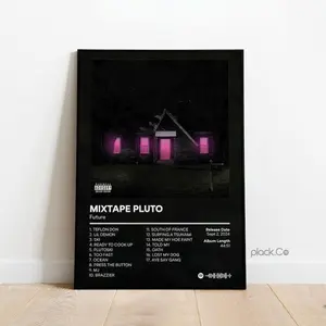 Future - Mixtape Pluto - Hip Hop Album Poster - Custom Album Cover - Future Rapper - Custom Album Poster - Future Print - Gift Ideas