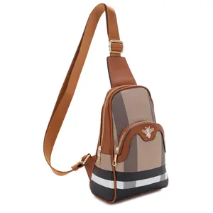 SG SUGU Sally Plaid Double Compartment Sling Bag