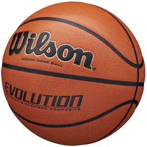 Wilson Evolution Indoor Game Basketball - Black, Ball , Easy Grip Size 7 - 29.5"