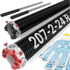 Garage Door Spring 0.207 x 2" x 24" (Pair), 18000 Cycles Garage Spring Door Replacement, Heavy-Duty & Long-Lasting Garage Door Torsion Spring