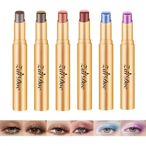 3-in-1 Easy Eyeshadow Stick for Beginners,SmudgeProof in Seconds, One-Stroke Application,Creamy Shimmer Trio Eyeshadow Stick Waterproof Longwear Liquid Eyeliner Color Changing Lip Oil Trio Waterproof Shiny Diamond Eyeshadow