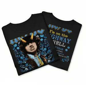 A-D rock band t-shirt, Highway to Hell Vintage Rock Band Shirt, 70s Hard Rock Concert Tee