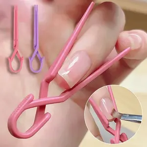 10 Pcs Nail Art Anti-Drip Clips, Gel Polish Leak-Proof Shaping Clamps, French UV Gel Nail Care Finger Hold Tools, Essential Manicure Accessories, Nail Set