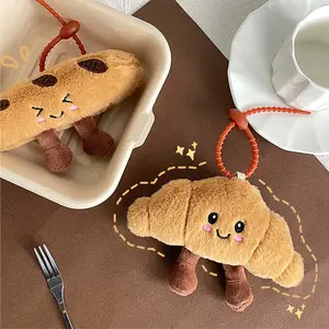 Cute Cartoon Bread Design Plush Keychain, Cute Plush Keychain for Women & Men, Bag Decoration, Keychain for Bags, Trendy All-match & Exquisite Keychain for Birthday Gift, Christmas Gift