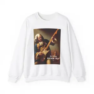 Ben Franklin Rockin Out: Unisex Heavy Blend™ Crewneck Sweatshirt