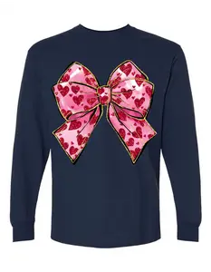 Gildan long sleeve Heart Bow