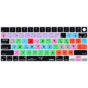 Logic Pro Shortcut US Layout Silicone Keyboard Cover Skin for 2021 Released MacBook 14 inch A2442 16 A2485 with ( M1 / Max chip ) Liquid Retina XDR Display Touch ID, K-398Gift