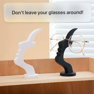Funny Simple Eyeglass Stand, Side Face Shape Glasses Holder, Unique Decorative Display Piece, Fun Accessory for Home Office