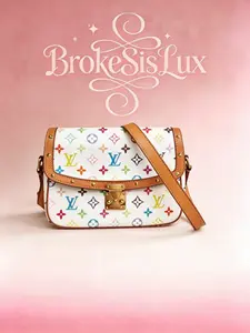 Pre-owned Louis Vuitton x Takashi Murakami Saddle Bag in White Multicolor Monogram