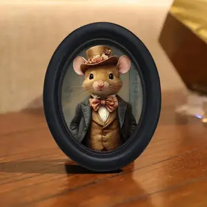 Vintage Art Style Suit Mouse Wall Decor, Home Decor Ornaments, Perfect for Halloween Christmas Thanksgiving Home Office Decoration, Room Wall Art