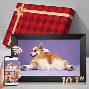 【New Year Gift】 Thanksgiving & Christmas Gift 10.1'' WiFi Digital Picture Frame 32GB Memory, HD IPS Touch Screen, biu Frame App, Easy Setup, Share Photos or Videos Anywhere