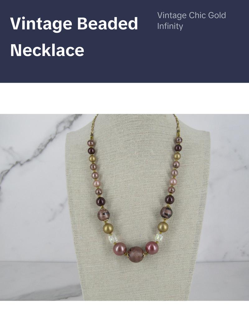 Round And Faceted Bead Necklace