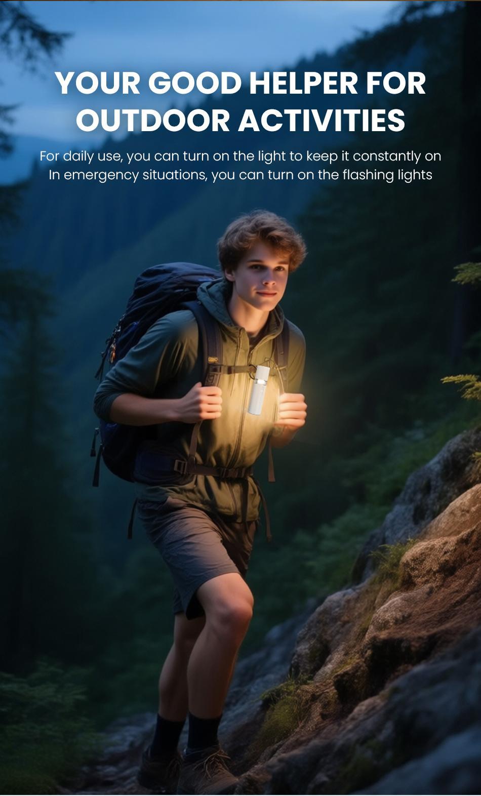 IMOLI FW-6 Portable Handheld Fan,Foldable Ultra-High-Speed "Turbo" Fan,LED Light, 5 Speed Settings,Quiet,Ideal for Outdoor,Travel,Camping,Sports, Office