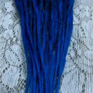 20"-22" Black/Blue Ombre Dreadlock Extensions long straight hair extension
