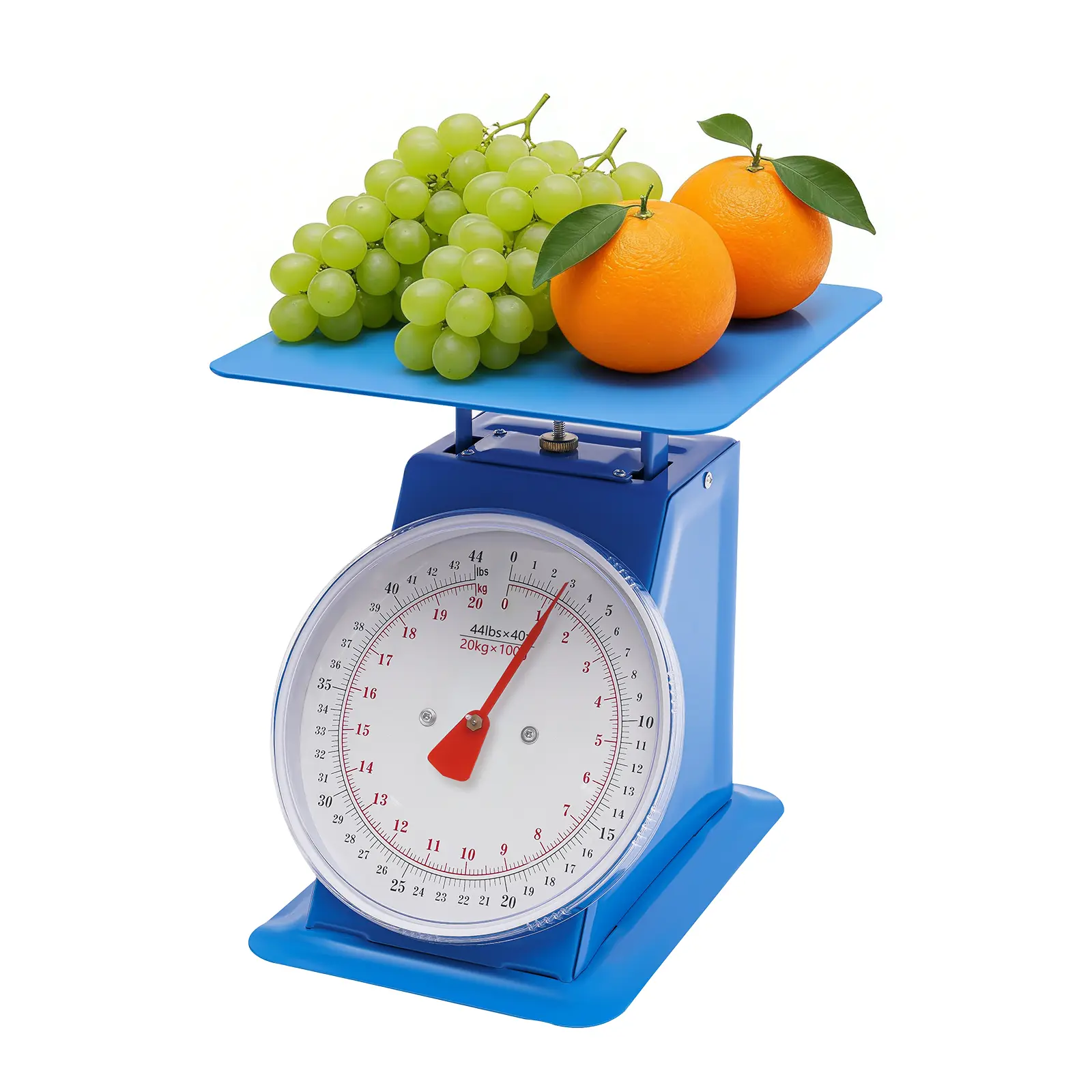 44 lbs Mechanical Scale with Dual kg/lb Dial, Spring-Loaded Weighing Scale for Kitchen & Small Shop, High Accuracy ±0.66 lbs, No Battery Needed, Portable Produce Scale for Home, Market, Deli, Farm Use Father Son High School Graduation Gift