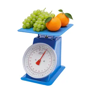 44 lbs Mechanical Scale with Dual kg/lb Dial, Spring-Loaded Weighing Scale for Kitchen & Small Shop, High Accuracy ±0.66 lbs, No Battery Needed, Portable Produce Scale for Home, Market, Deli, Farm Use