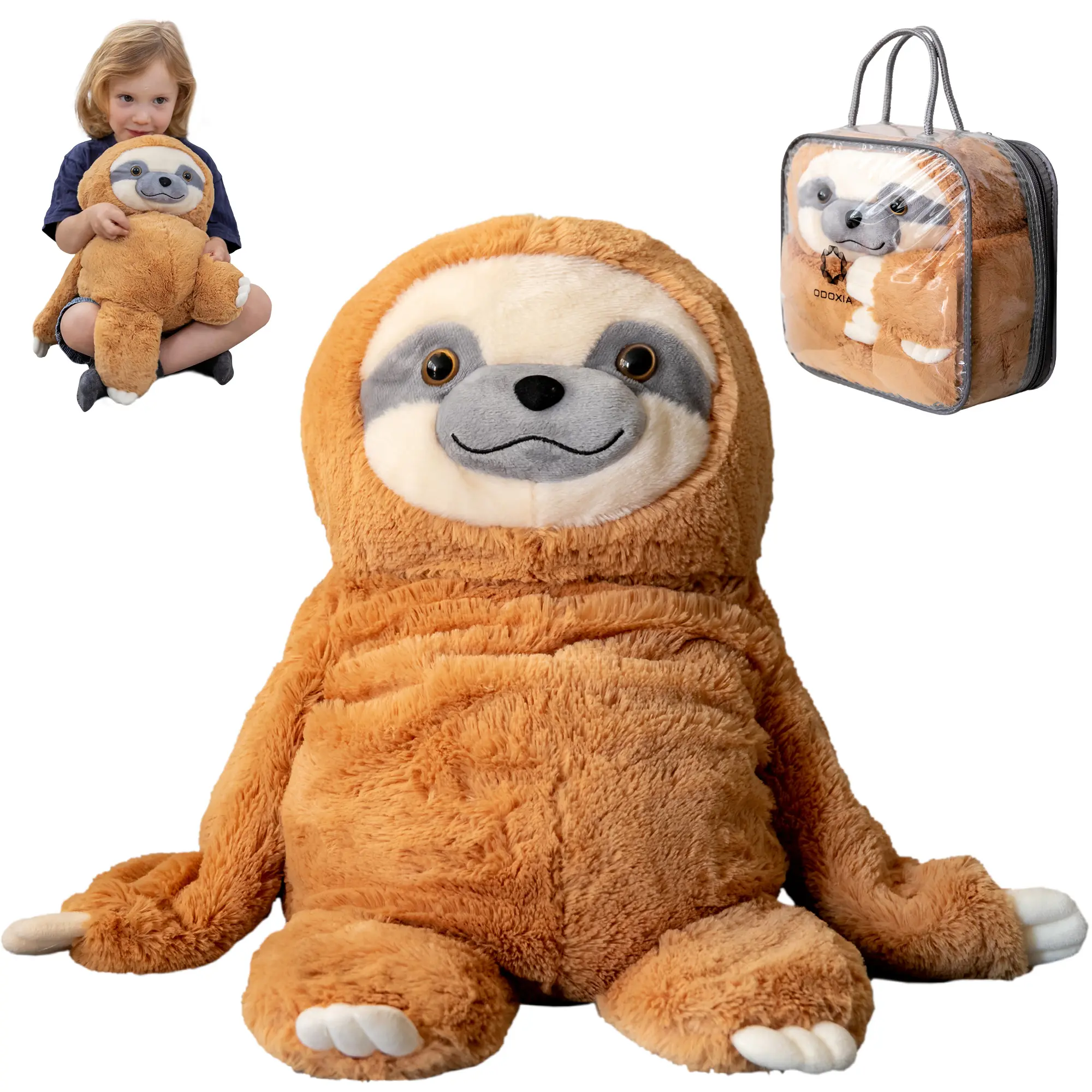 Odoxia | Weighted Stuffed Animal Sloth 5 lb | Calming Sensory Plush for Kids & Adults
