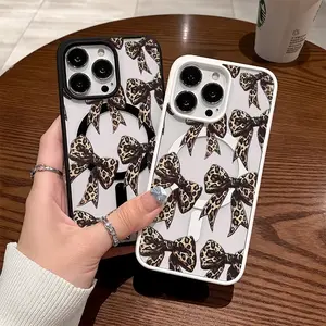 Premium Magnetic Phone Cases for iPhone11/12/13/14/15/16//17/Air/promax/Plus Leopard Print Bow y2k cased MagSafe Ready, Anti-Fall, Springtok and Ultra-Thin Design |     Perfect for Everyday Use Protector Screen Protector Aesthetic Cover
