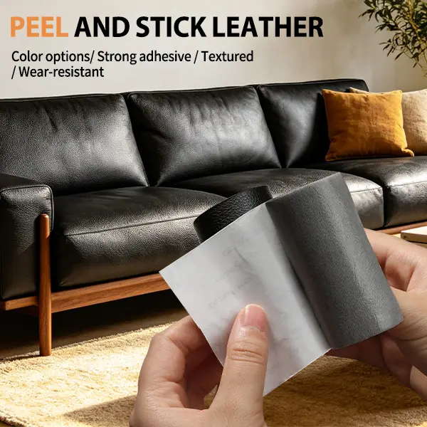 Unberr Self Adhesive Leather Repair Patch Tape Sofa Repair Patch for Furniture Leather Couch Patch, for Sofas, Furniture, Car Seats, Office Chairs 7.62*152.4cm/3*60 In Waterproof Durable