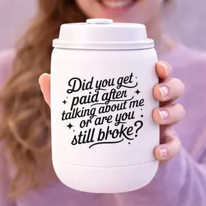 Did You Get Paid After Talking About Me or Are You Still Broke? Waterproof Holographic Vinyl Sticker 2 Inch Durable Weatherproof Scratch Resistant for Water Bottles Tumblers Laptops Notebooks