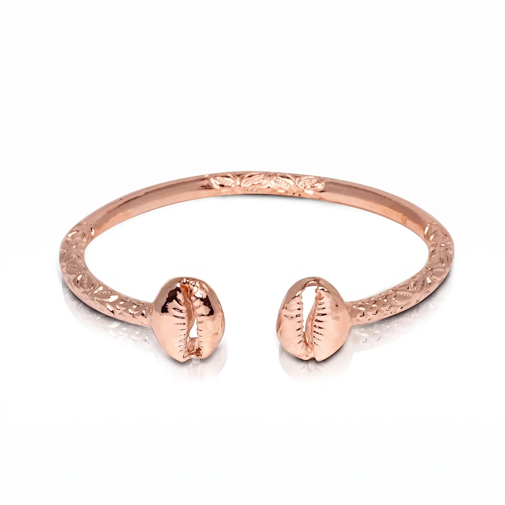 Better Jewelry Solid Copper Cowrie Shell Bangle, 1 piece