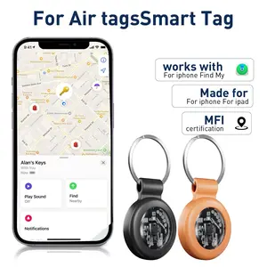 2PCS Transparent Vehicle Tracker with High-Quality Keychain Case, Global Tracking, Supports Apple Find My, iOS Only, Suitable for Cars, Bikes, Pets